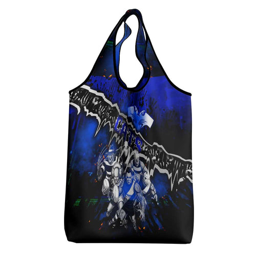 Step Into Horror Domain Cats Football Grocery Bag Halloween Horror Movie Characters - Aussie Hoodie