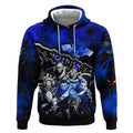Step Into Horror Domain Cats Football Hoodie Halloween Horror Movie Characters - Aussie Hoodie