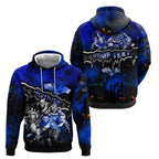 Step Into Horror Domain Cats Football Hoodie Halloween Horror Movie Characters - Aussie Hoodie