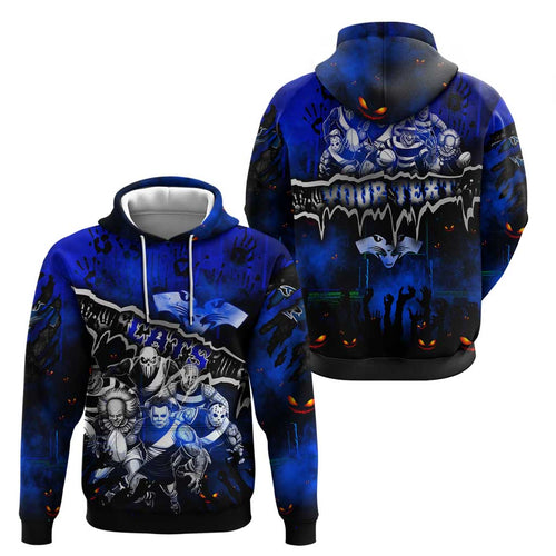 Step Into Horror Domain Cats Football Hoodie Halloween Horror Movie Characters - Aussie Hoodie