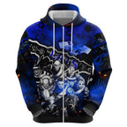 Step Into Horror Domain Cats Football Hoodie Halloween Horror Movie Characters - Aussie Hoodie