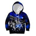 Step Into Horror Domain Cats Football Kid Hoodie Halloween Horror Movie Characters - Aussie Hoodie
