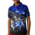 Step Into Horror Domain Cats Football Kid Polo Shirt Halloween Horror Movie Characters - Aussie Hoodie