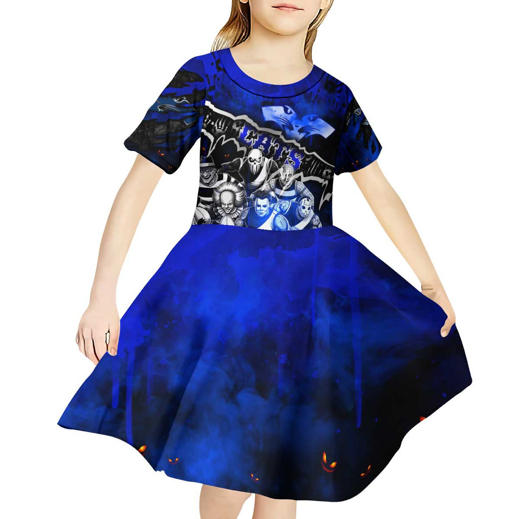 Step Into Horror Domain Cats Football Kid Short Sleeve Dress Halloween Horror Movie Characters - Aussie Hoodie