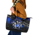 Step Into Horror Domain Cats Football Leather Tote Bag Halloween Horror Movie Characters - Aussie Hoodie