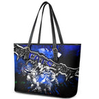Step Into Horror Domain Cats Football Leather Tote Bag Halloween Horror Movie Characters - Aussie Hoodie