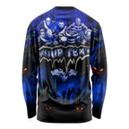 Step Into Horror Domain Cats Football Long Sleeve Shirt Halloween Horror Movie Characters - Aussie Hoodie
