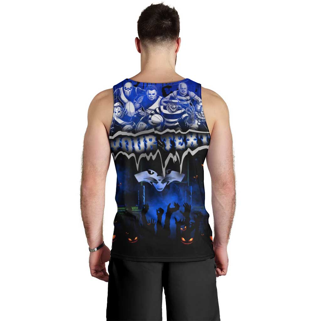 Step Into Horror Domain Cats Football Men Tank Top Halloween Horror Movie Characters - Aussie Hoodie