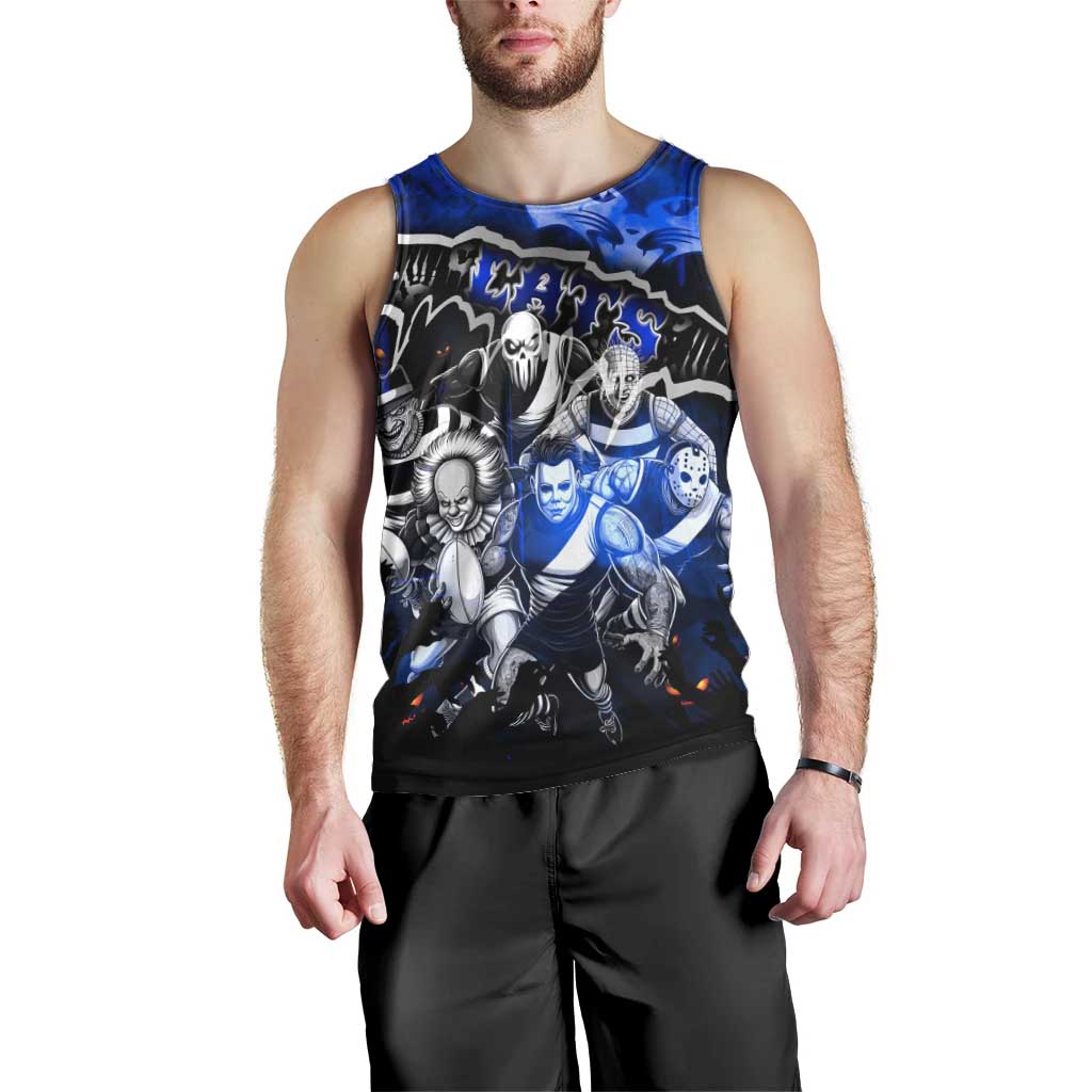 Step Into Horror Domain Cats Football Men Tank Top Halloween Horror Movie Characters - Aussie Hoodie