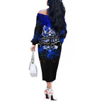 Step Into Horror Domain Cats Football Off The Shoulder Long Sleeve Dress Halloween Horror Movie Characters - Aussie Hoodie