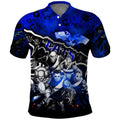 Step Into Horror Domain Cats Football Polo Shirt Halloween Horror Movie Characters - Aussie Hoodie
