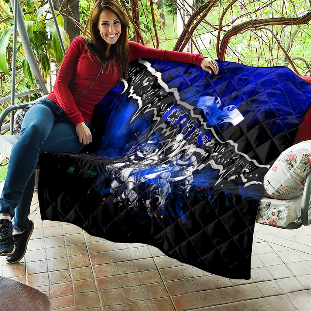 Step Into Horror Domain Cats Football Quilt Halloween Horror Movie Characters - Aussie Hoodie