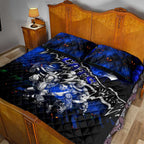 Step Into Horror Domain Cats Football Quilt Bed Set Halloween Horror Movie Characters - Aussie Hoodie