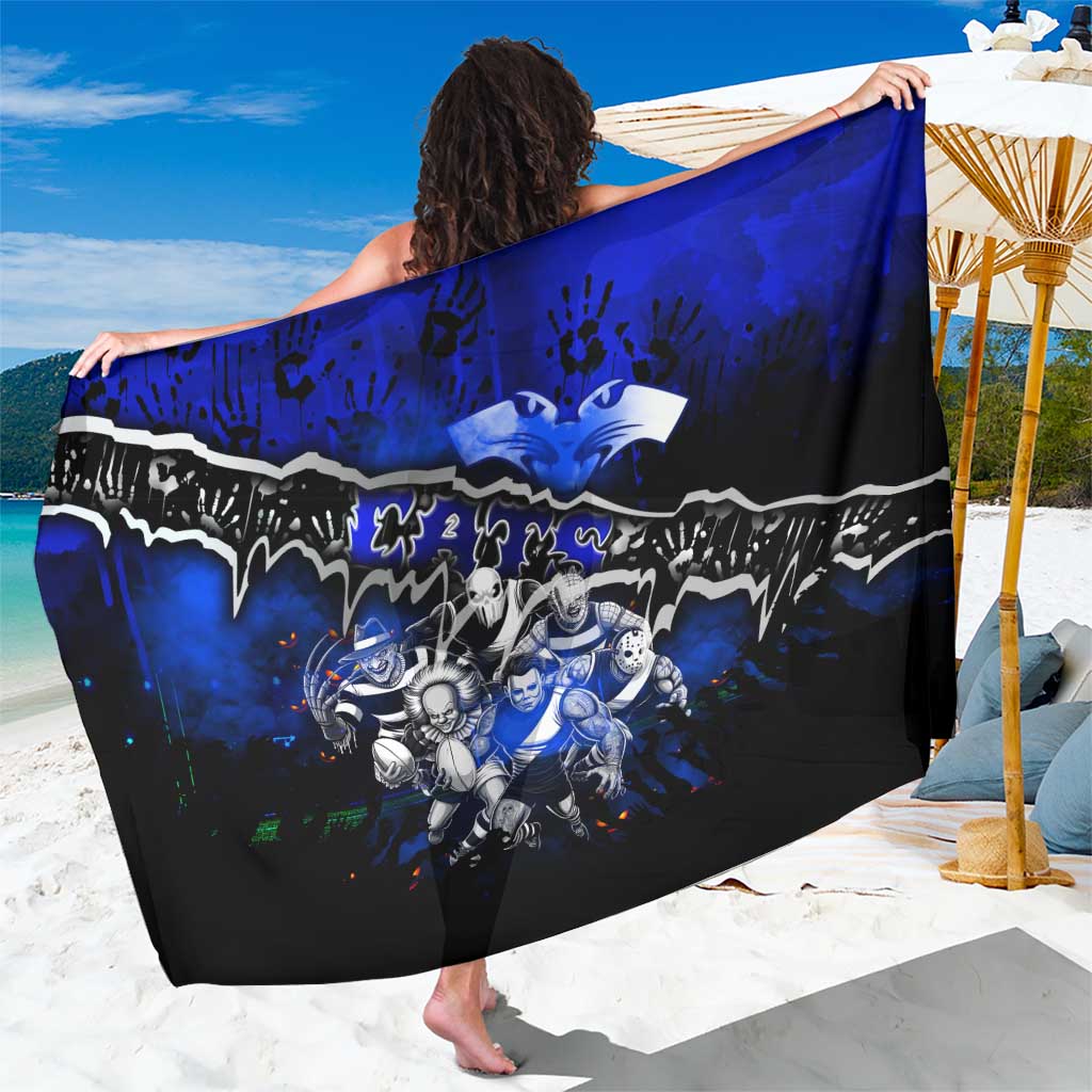 Step Into Horror Domain Cats Football Sarong Halloween Horror Movie Characters - Aussie Hoodie