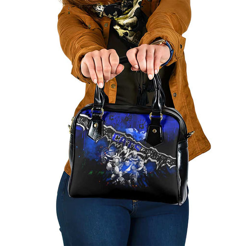 Step Into Horror Domain Cats Football Shoulder Handbag Halloween Horror Movie Characters - Aussie Hoodie