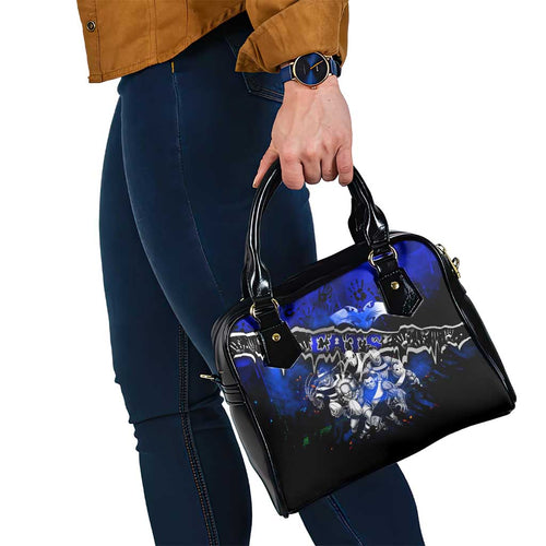 Step Into Horror Domain Cats Football Shoulder Handbag Halloween Horror Movie Characters - Aussie Hoodie