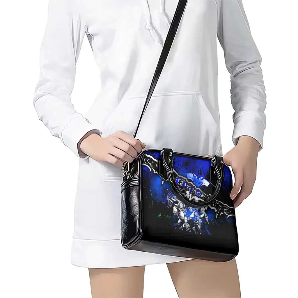 Step Into Horror Domain Cats Football Shoulder Handbag Halloween Horror Movie Characters - Aussie Hoodie