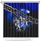 Step Into Horror Domain Cats Football Shower Curtain Halloween Horror Movie Characters - Aussie Hoodie