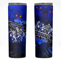 Step Into Horror Domain Cats Football Skinny Tumbler Halloween Horror Movie Characters - Aussie Hoodie