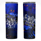 Step Into Horror Domain Cats Football Skinny Tumbler Halloween Horror Movie Characters - Aussie Hoodie