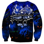 Step Into Horror Domain Cats Football Sweatshirt Halloween Horror Movie Characters - Aussie Hoodie