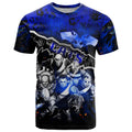 Step Into Horror Domain Cats Football T Shirt Halloween Horror Movie Characters - Aussie Hoodie