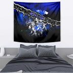 Step Into Horror Domain Cats Football Tapestry Halloween Horror Movie Characters - Aussie Hoodie