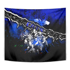 Step Into Horror Domain Cats Football Tapestry Halloween Horror Movie Characters - Aussie Hoodie