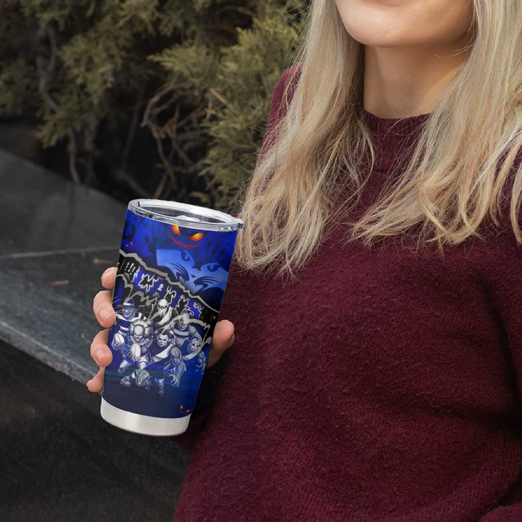 Step Into Horror Domain Cats Football Tumbler Cup Halloween Horror Movie Characters - Aussie Hoodie