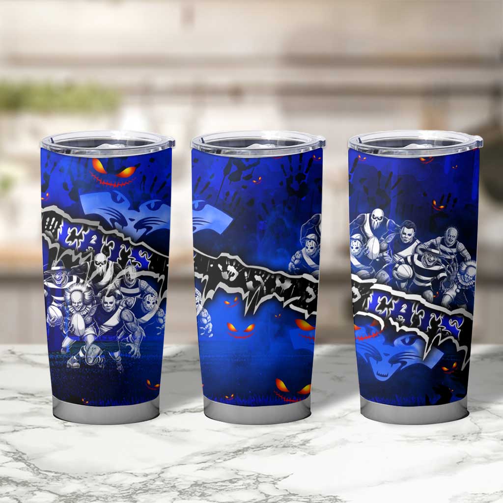Step Into Horror Domain Cats Football Tumbler Cup Halloween Horror Movie Characters - Aussie Hoodie