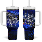 Step Into Horror Domain Cats Football Tumbler With Handle Halloween Horror Movie Characters - Aussie Hoodie