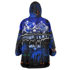 Step Into Horror Domain Cats Football Wearable Blanket Hoodie Halloween Horror Movie Characters - Aussie Hoodie