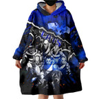 Step Into Horror Domain Cats Football Wearable Blanket Hoodie Halloween Horror Movie Characters - Aussie Hoodie