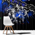 Step Into Horror Domain Cats Football Window Curtain Halloween Horror Movie Characters - Aussie Hoodie