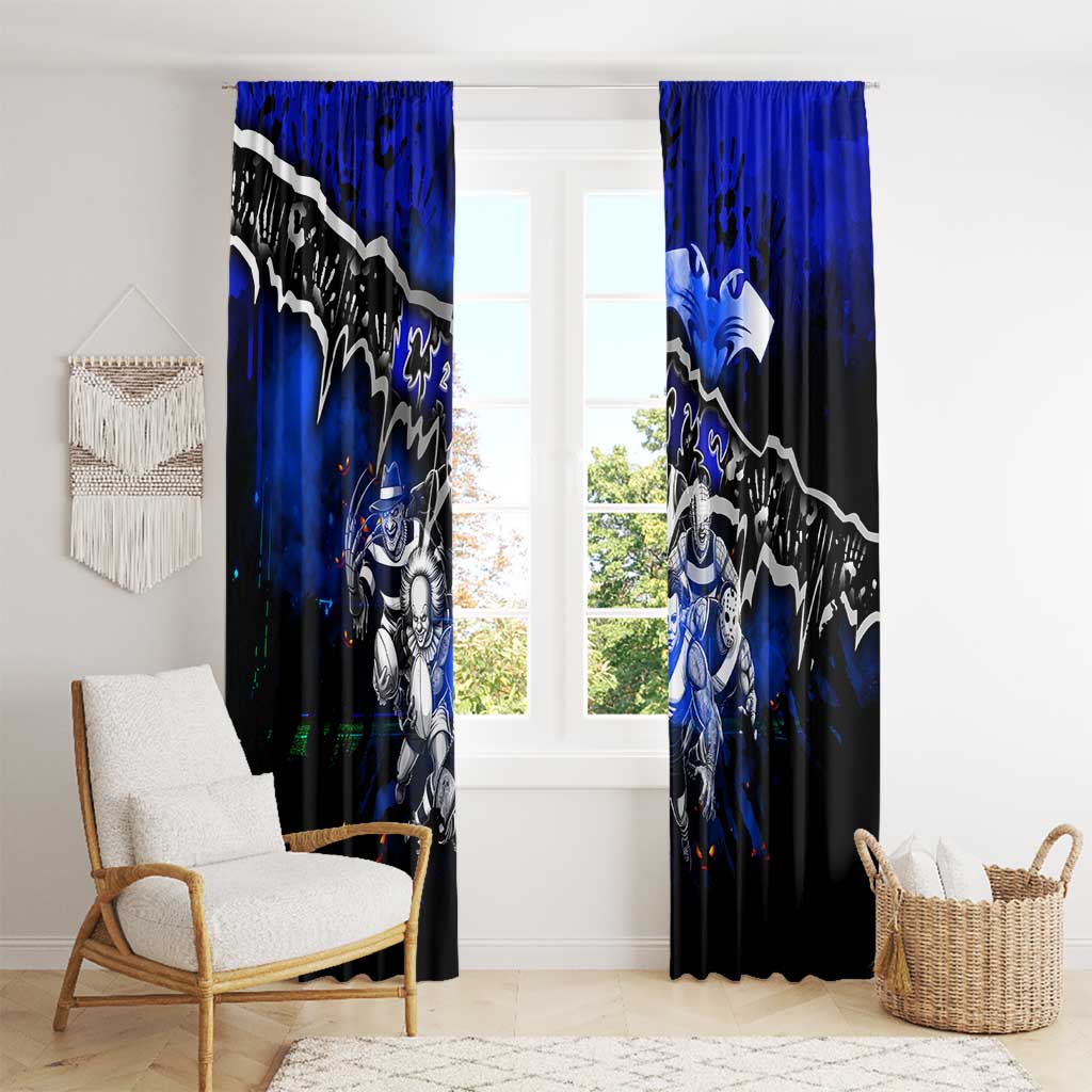Step Into Horror Domain Cats Football Window Curtain Halloween Horror Movie Characters - Aussie Hoodie