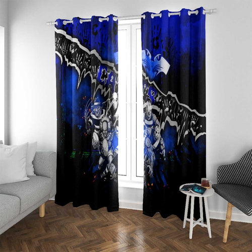 Step Into Horror Domain Cats Football Window Curtain Halloween Horror Movie Characters - Aussie Hoodie