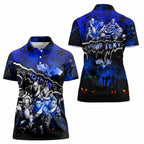 Step Into Horror Domain Cats Football Women Polo Shirt Halloween Horror Movie Characters - Aussie Hoodie