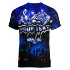 Step Into Horror Domain Cats Football Women V-Neck T-Shirt Halloween Horror Movie Characters - Aussie Hoodie
