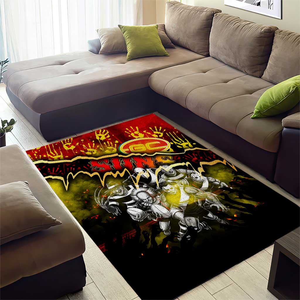 Step Into Horror Domain Suns Football Area Rug Halloween Horror Movie Characters - Aussie Hoodie