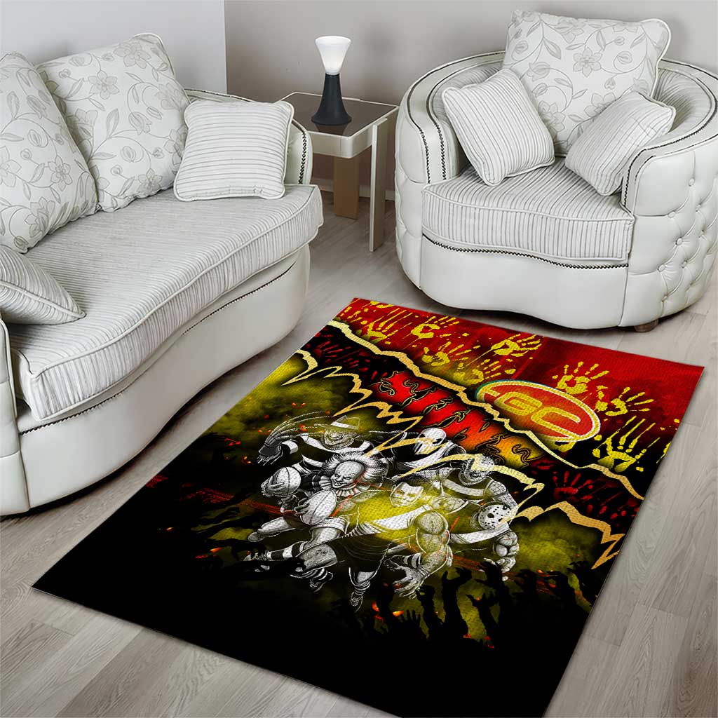 Step Into Horror Domain Suns Football Area Rug Halloween Horror Movie Characters - Aussie Hoodie