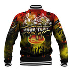 Step Into Horror Domain Suns Football Baseball Jacket Halloween Horror Movie Characters - Aussie Hoodie