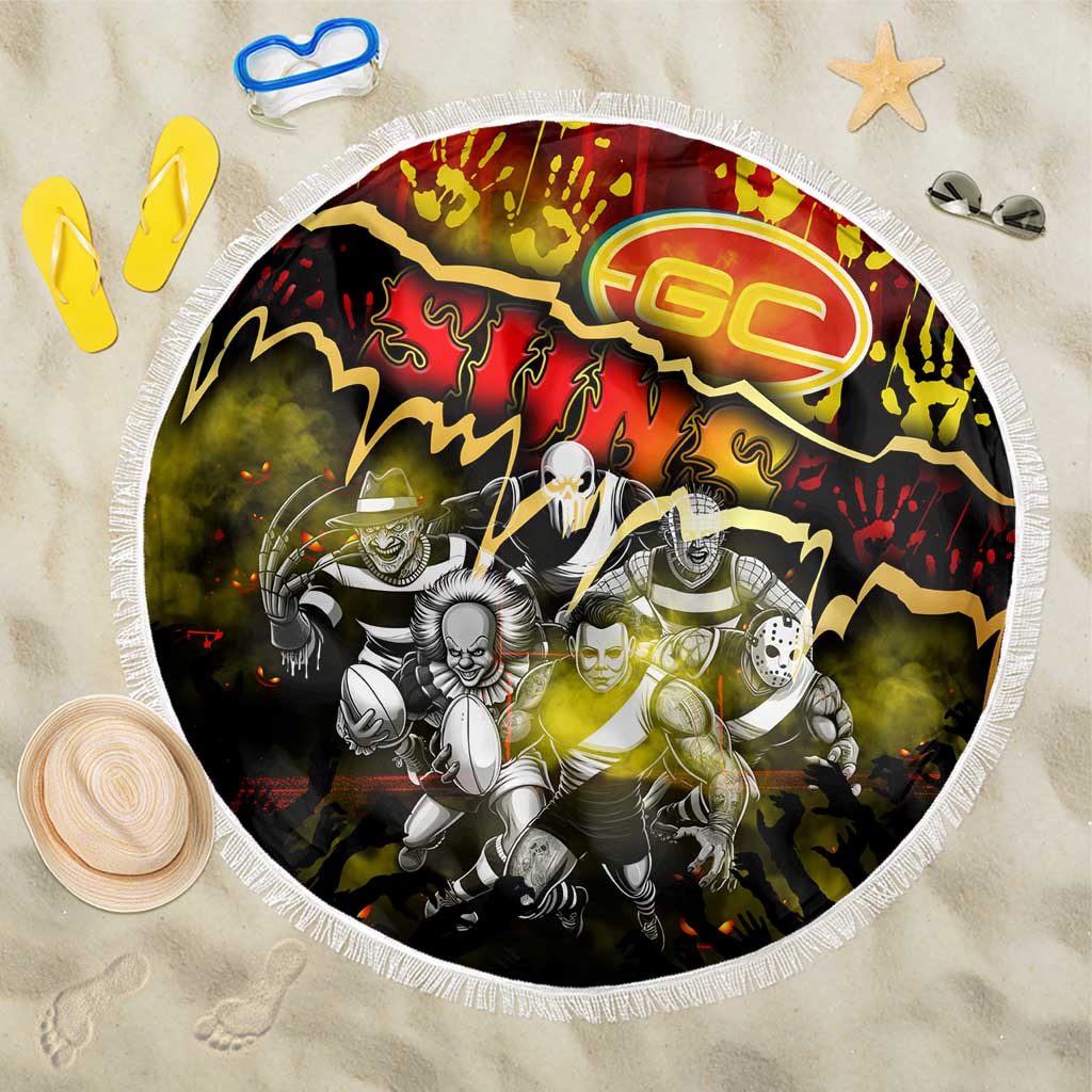 Step Into Horror Domain Suns Football Beach Blanket Halloween Horror Movie Characters - Aussie Hoodie