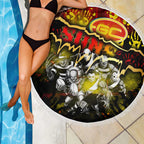 Step Into Horror Domain Suns Football Beach Blanket Halloween Horror Movie Characters - Aussie Hoodie