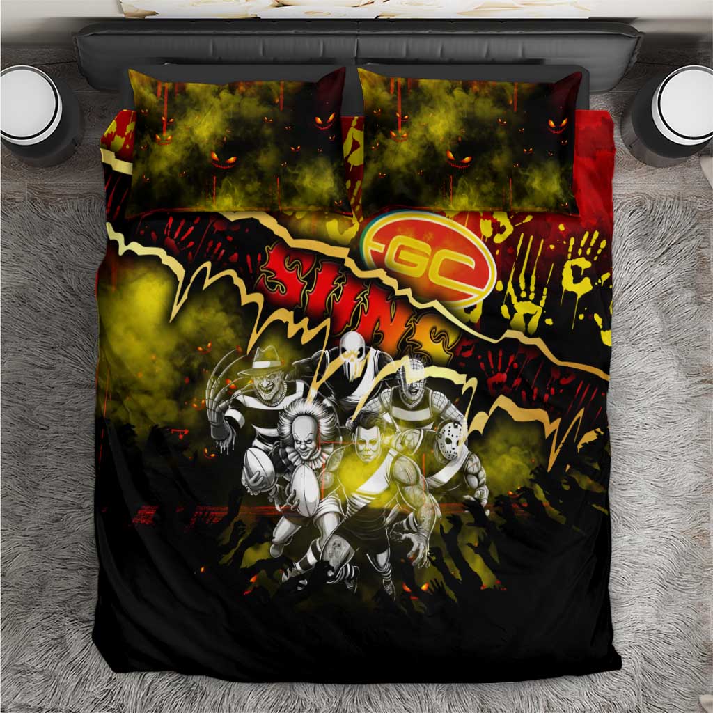 Step Into Horror Domain Suns Football Bedding Set Halloween Horror Movie Characters - Aussie Hoodie