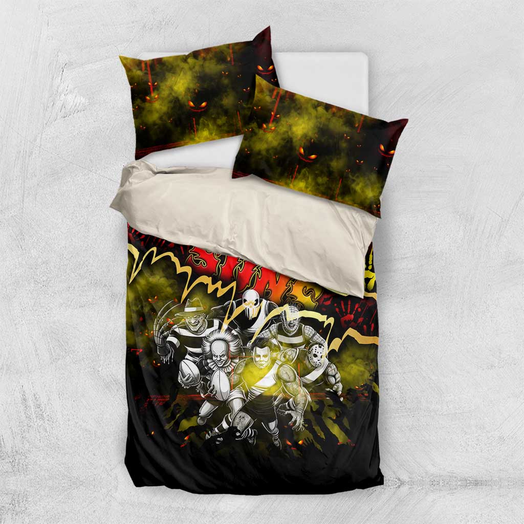 Step Into Horror Domain Suns Football Bedding Set Halloween Horror Movie Characters - Aussie Hoodie