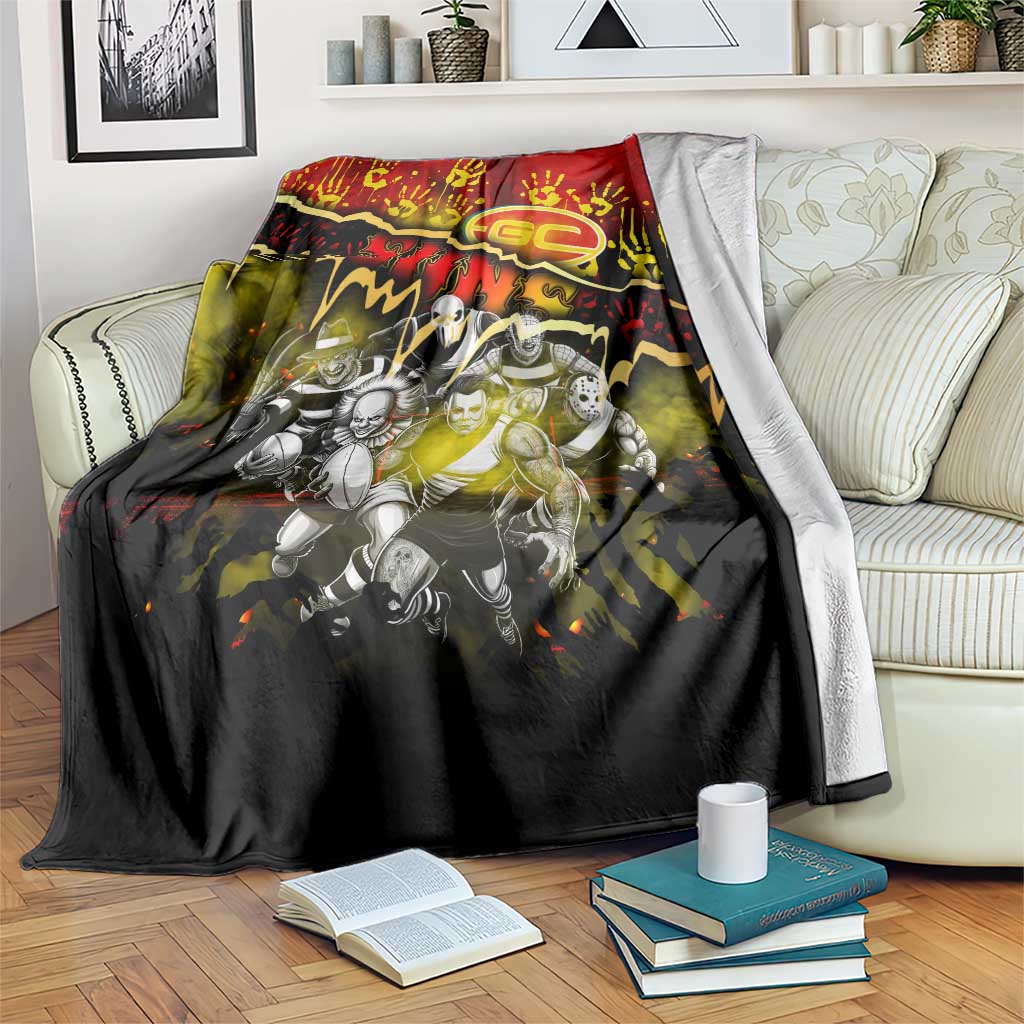Step Into Horror Domain Suns Football Blanket Halloween Horror Movie Characters - Aussie Hoodie