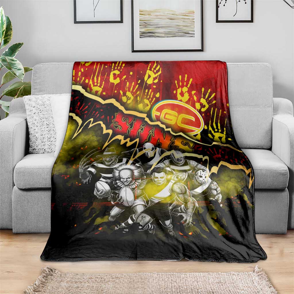 Step Into Horror Domain Suns Football Blanket Halloween Horror Movie Characters - Aussie Hoodie