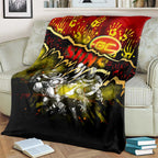 Step Into Horror Domain Suns Football Blanket Halloween Horror Movie Characters - Aussie Hoodie
