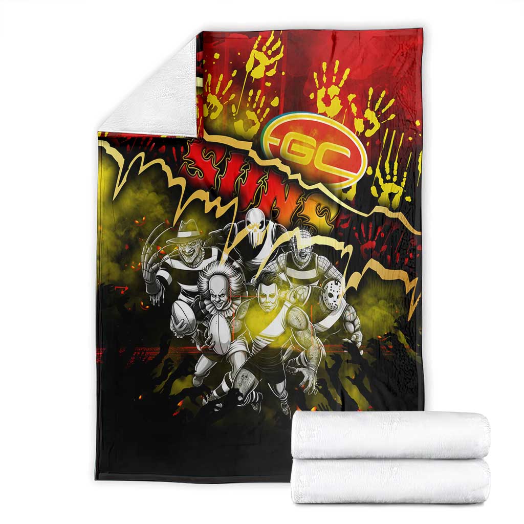 Step Into Horror Domain Suns Football Blanket Halloween Horror Movie Characters - Aussie Hoodie