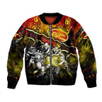 Step Into Horror Domain Suns Football Bomber Jacket Halloween Horror Movie Characters - Aussie Hoodie